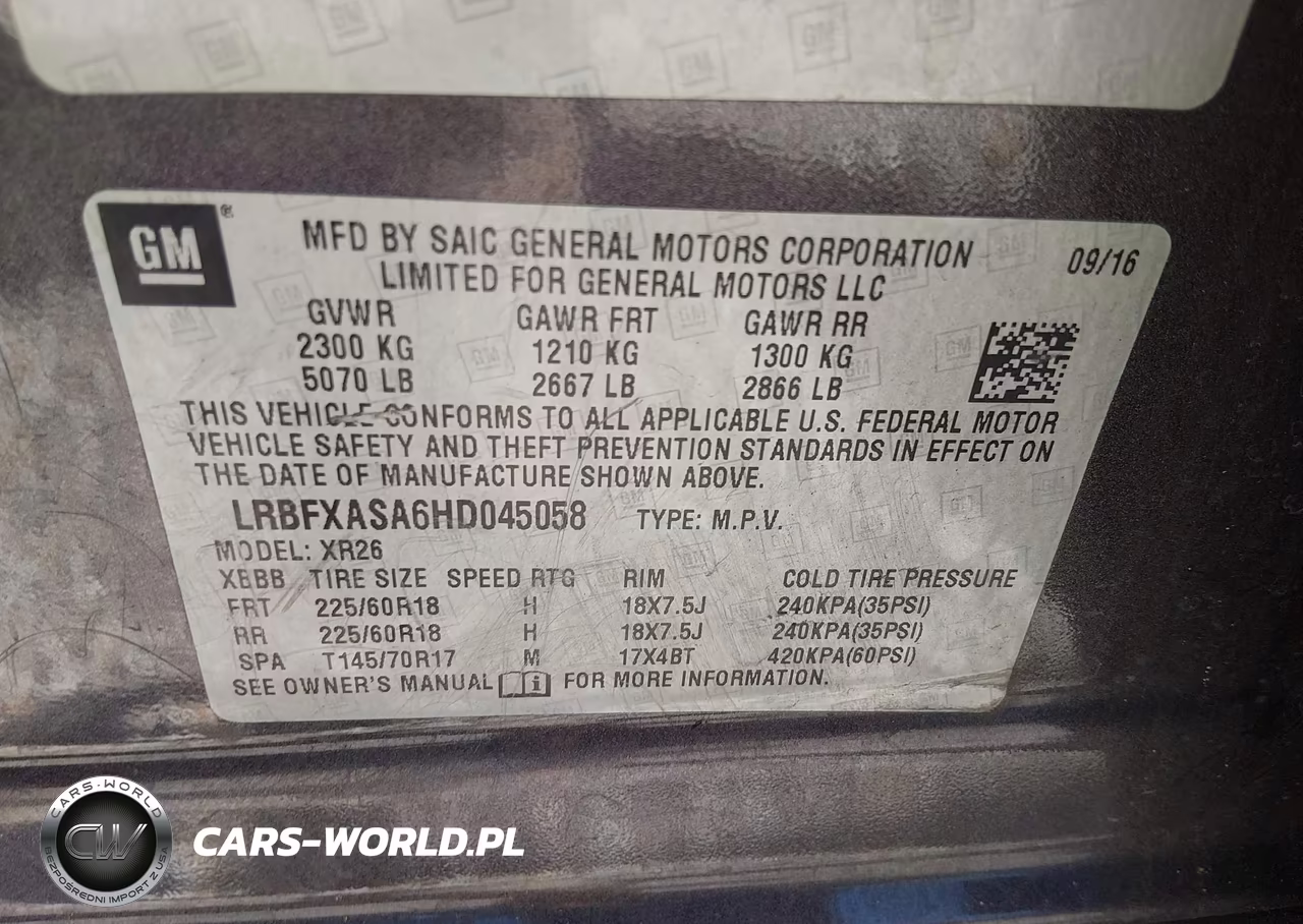 2017 Buick Envision Preferred VIN:LRBFXASA6HD045058 - 9