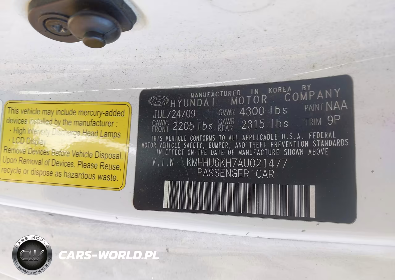 2010 Hyundai Genesis 3.8 Grand Touring VIN:KMHHU6KH7AU021477 - 9
