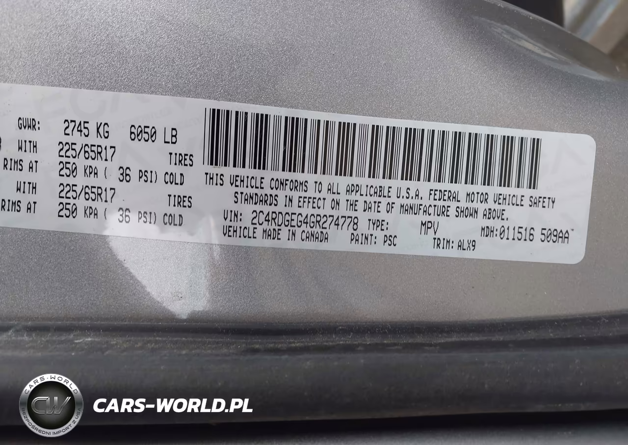 2016 Dodge Grand Caravan R-T VIN:2C4RDGEG4GR274778 - 9