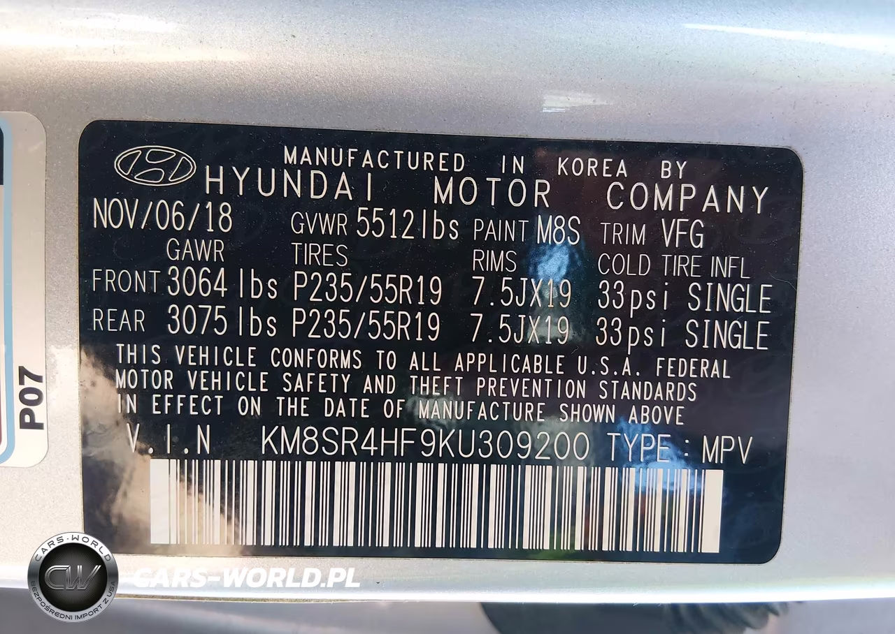 2019 Hyundai Santa Fe Xl Limited Ultimate VIN:KM8SR4HF9KU309200 - 9