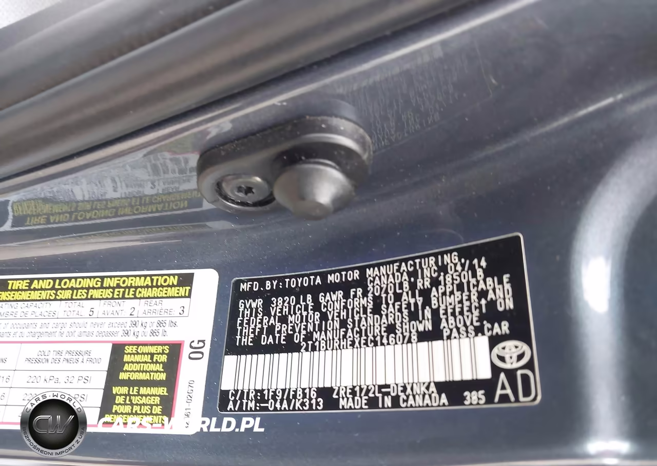 2014 Toyota Corolla Le VIN:2T1BURHEXEC146078 - 9