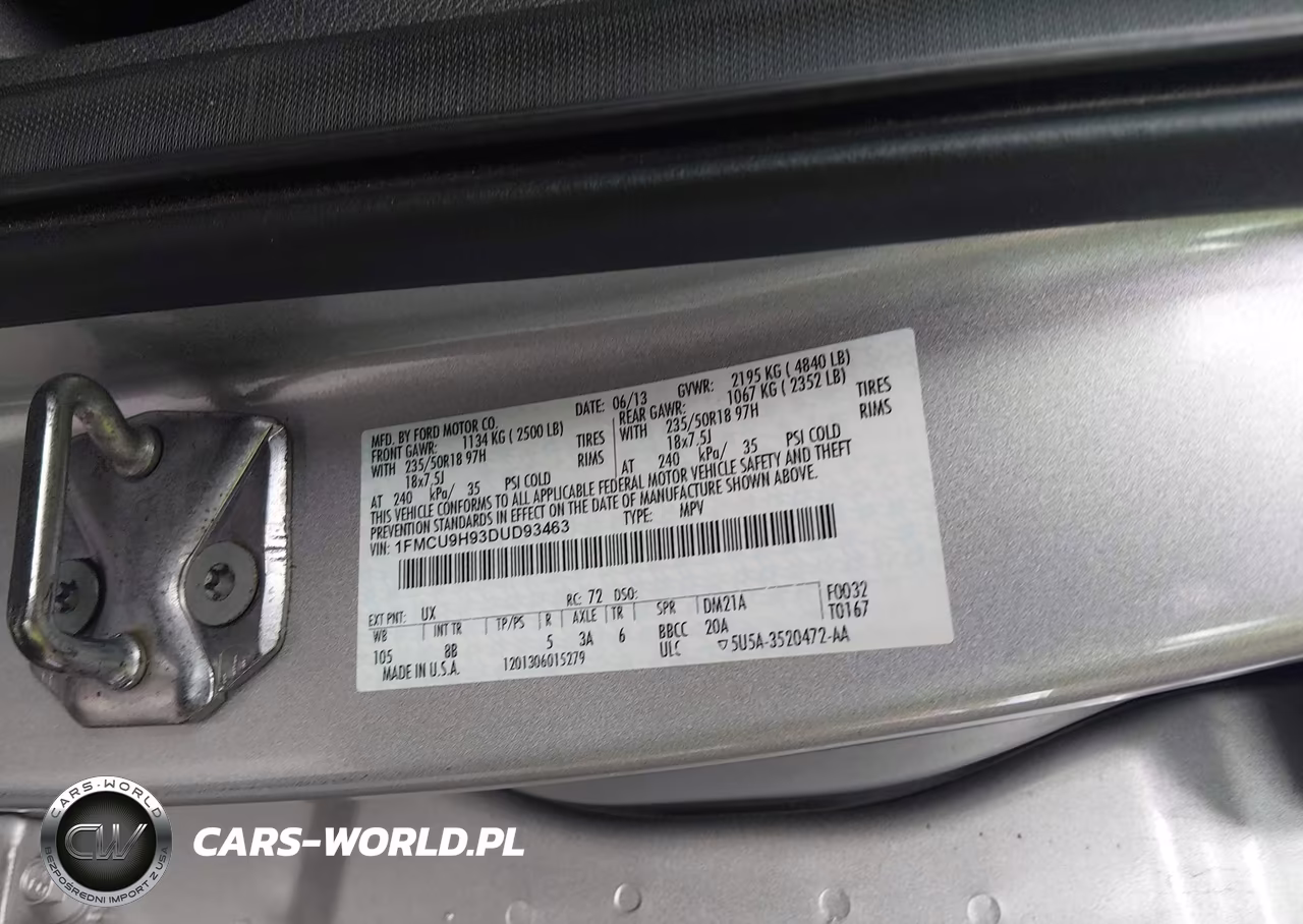 2013 Ford Escape Sel VIN:1FMCU9H93DUD93463 - 9