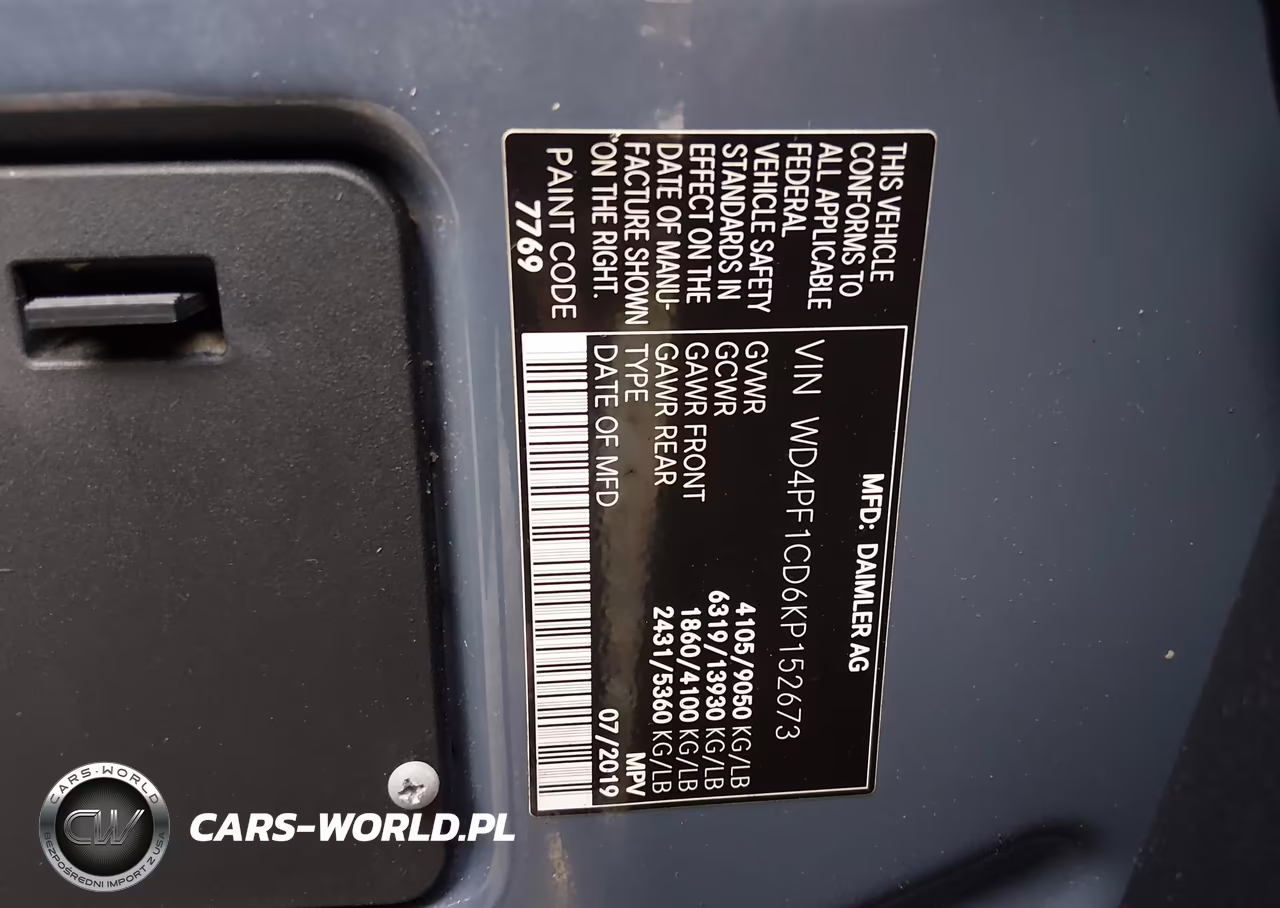 2019 Mercedes-Benz Sprinter 2500 High Roof V6 VIN:WD4PF1CD6KP152673 - 9