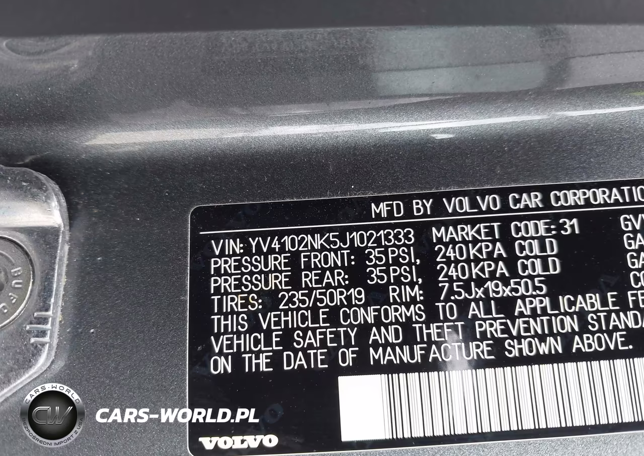 2018 Volvo V90 Cross Country T5 VIN:YV4102NK5J1021333 - 9