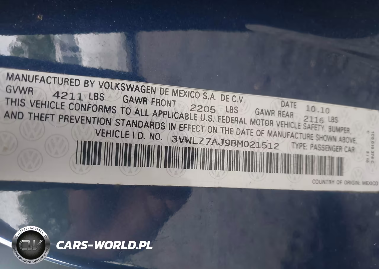 2011 Volkswagen Jetta 2.5L Sel VIN:3VWLZ7AJ9BM021512 - 9