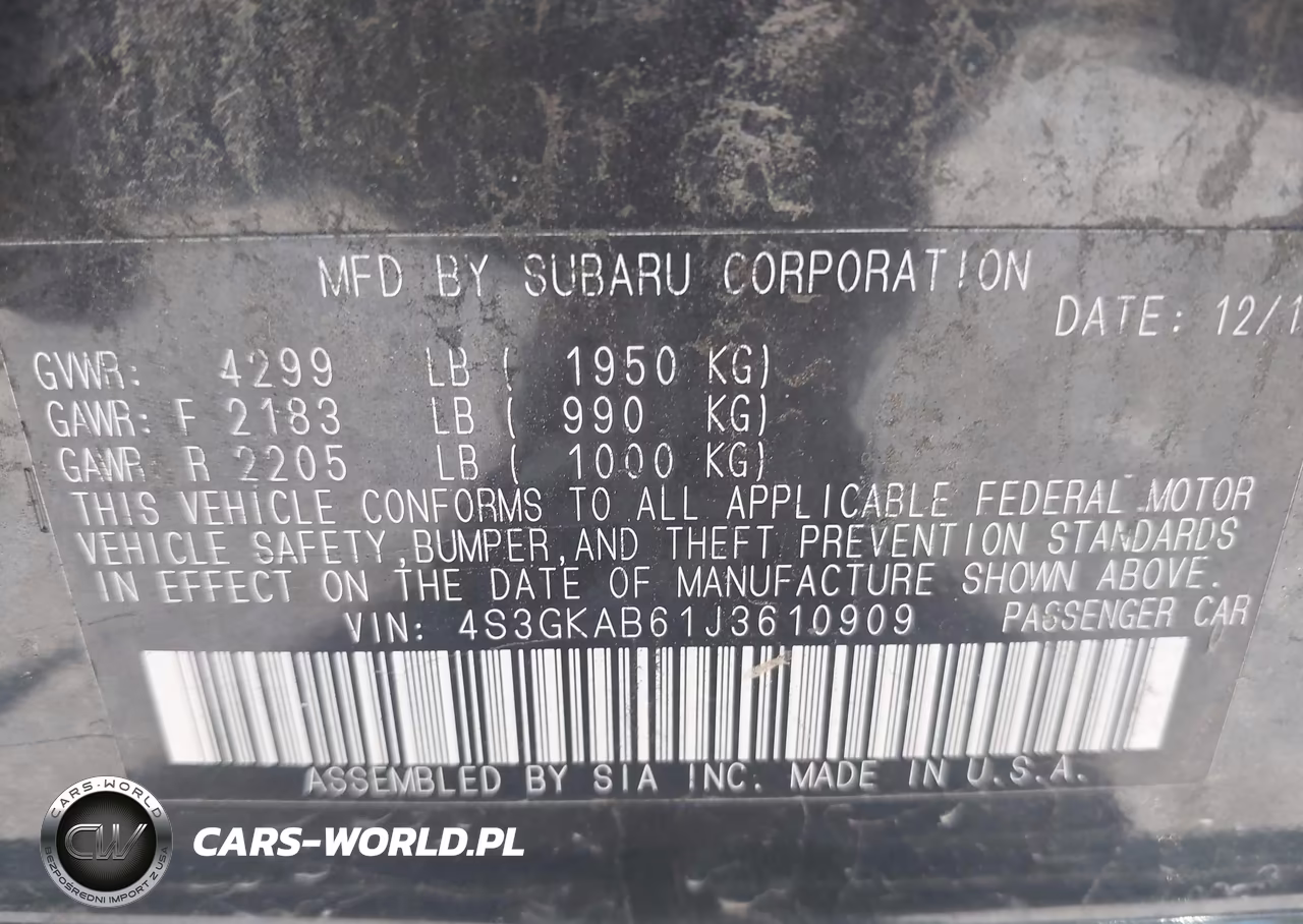 2018 Subaru Impreza 2.0I Premium VIN:4S3GKAB61J3610909 - 9