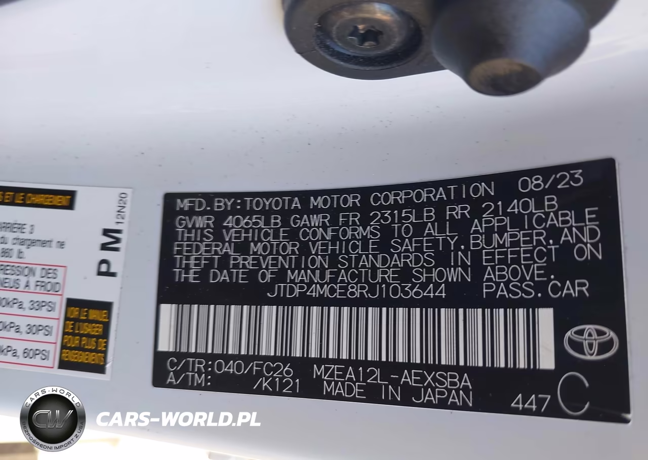 2024 Toyota Corolla Se VIN:JTDP4MCE8RJ103644 - 9