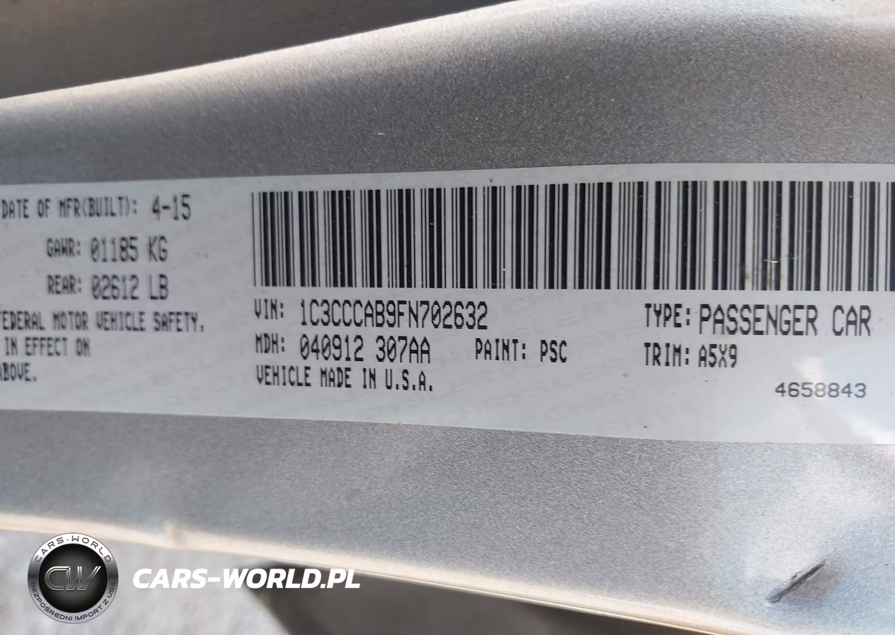 2015 Chrysler 200 Limited VIN:1C3CCCAB9FN702632 - 9