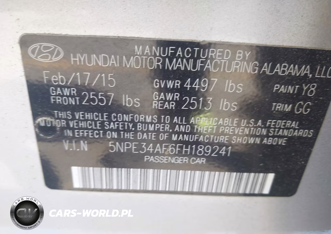 2015 Hyundai Sonata Sport VIN:5NPE34AF6FH189241 - 9