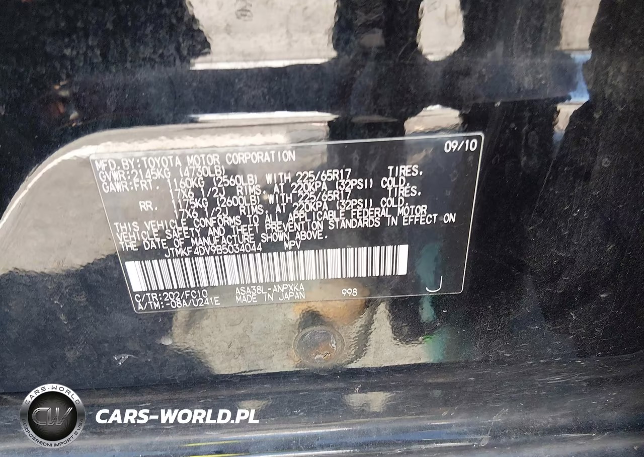 2011 Toyota Rav4 VIN:JTMKF4DV9B5034044 - 9