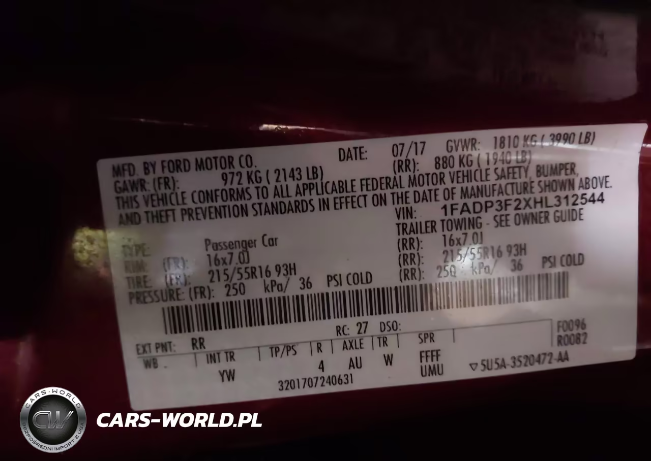 2017 Ford Focus Se VIN:1FADP3F2XHL312544 - 9