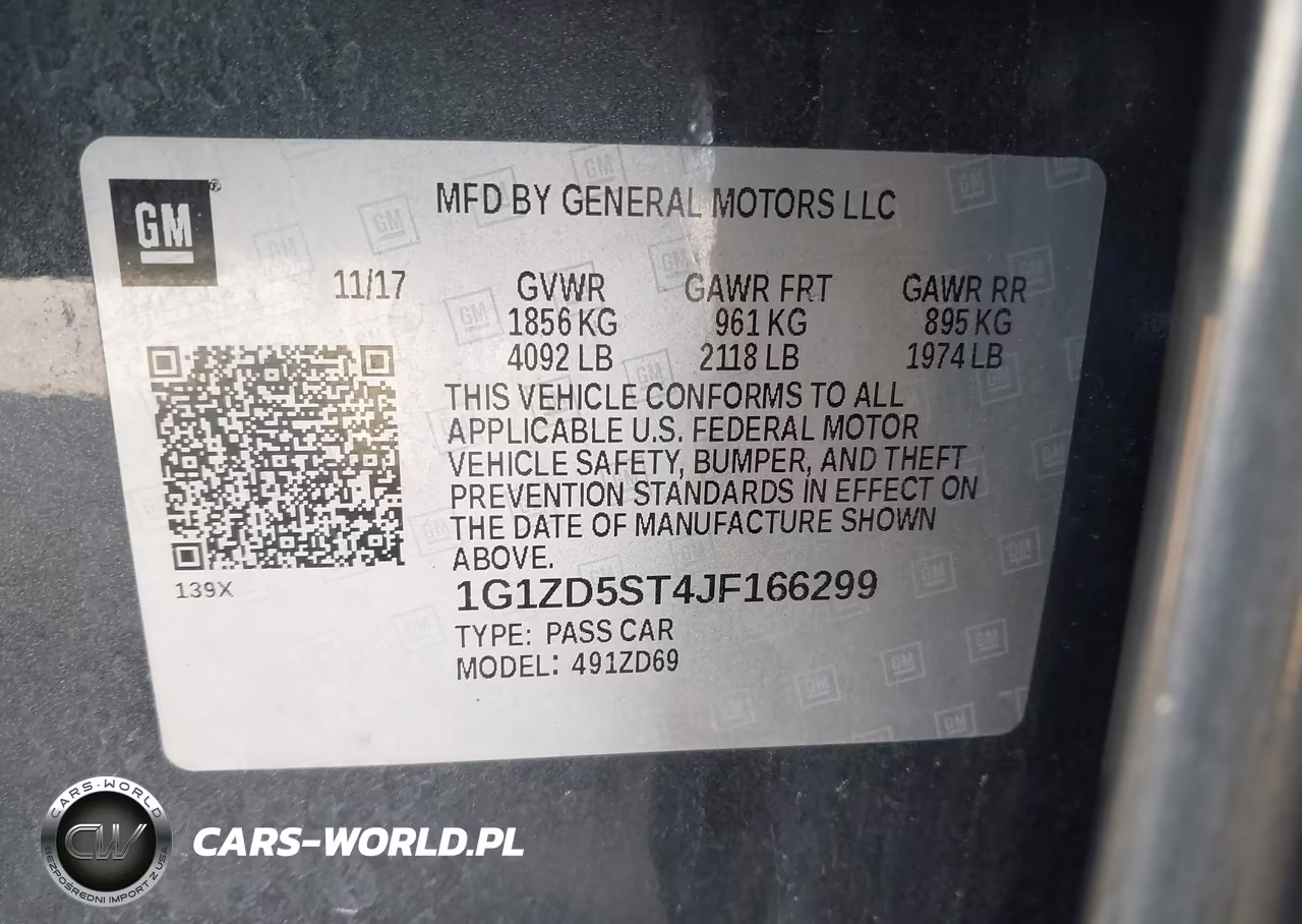 2018 Chevrolet Malibu Lt VIN:1G1ZD5ST4JF166299 - 9
