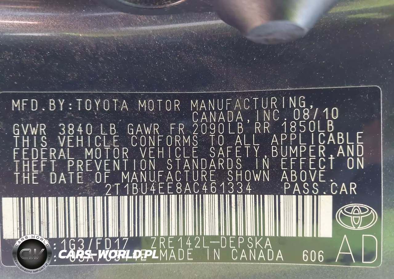 2010 Toyota Corolla S VIN:2T1BU4EE8AC461334 - 9