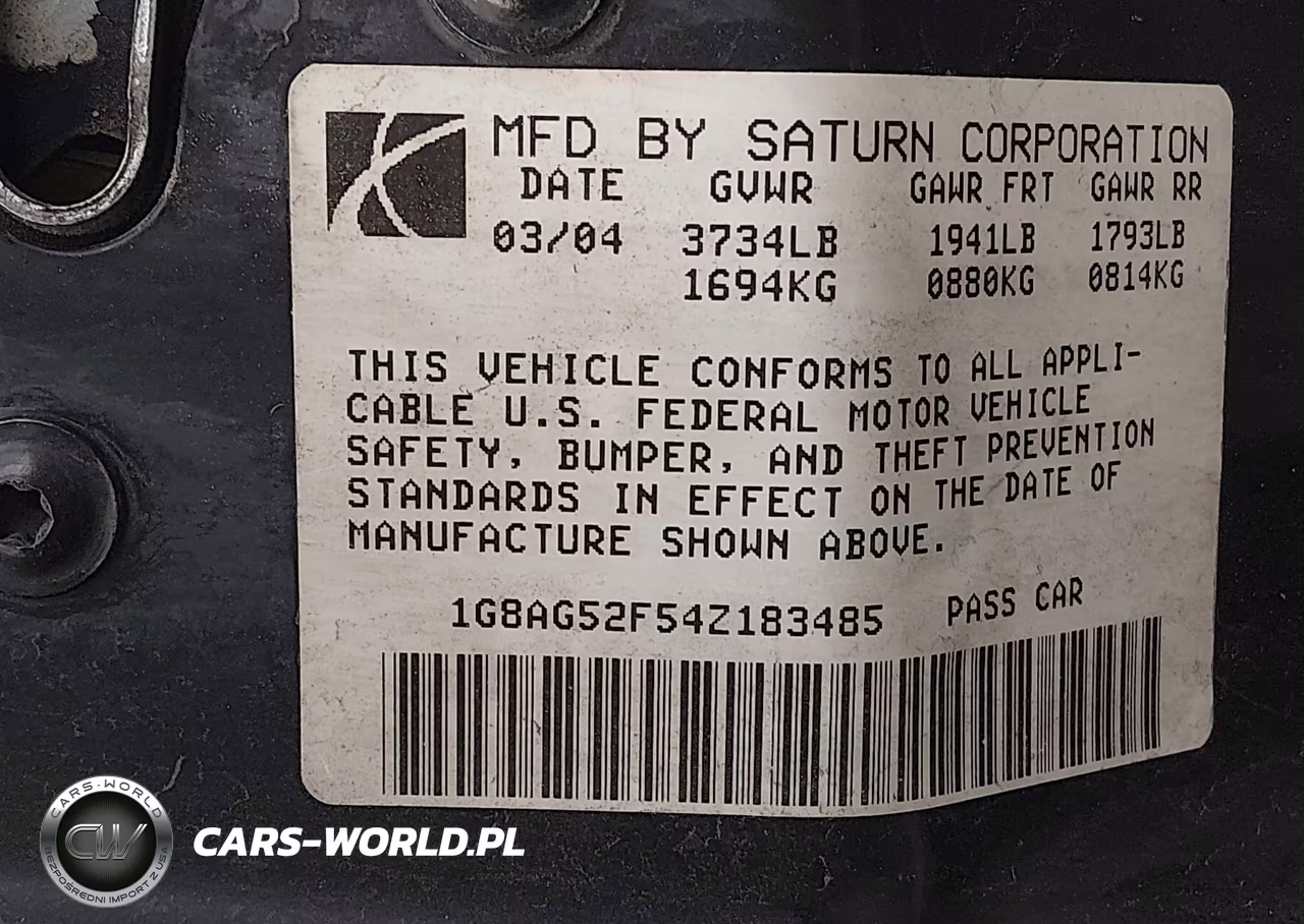 2004 Saturn Ion 1 VIN:1G8AG52F54Z183485 - 9