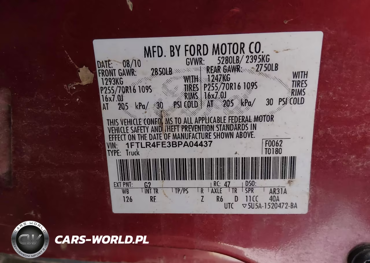 2011 Ford Ranger Xlt VIN:1FTLR4FE3BPA04437 - 9