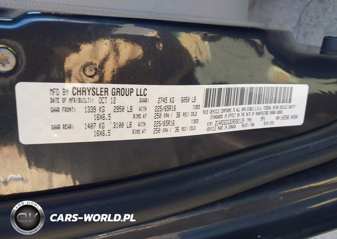 2013 Dodge Grand Caravan Sxt VIN:2C4RDGCG3DR592129 - 9