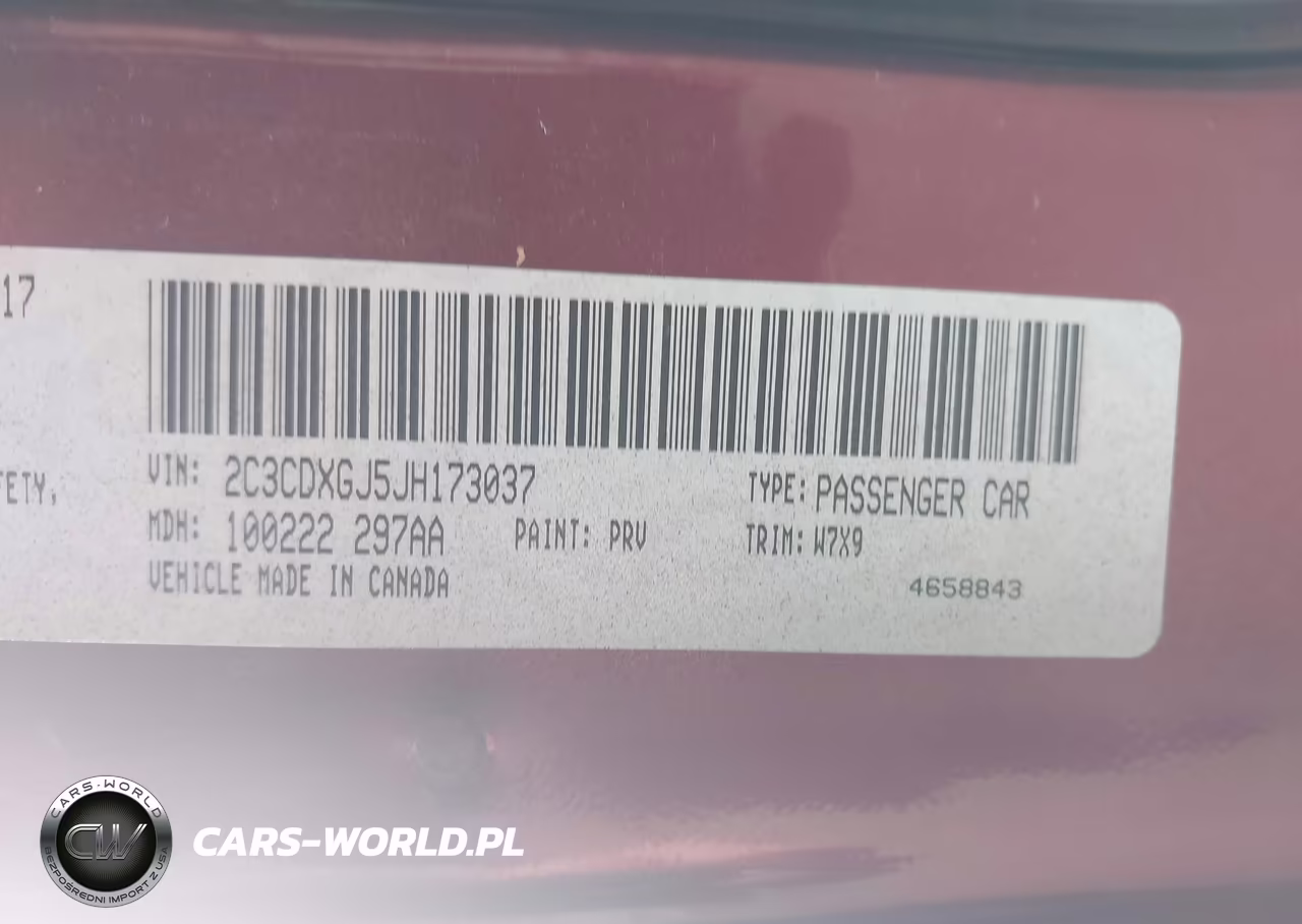 2018 Dodge Charger R-T Scat Pack Rwd VIN:2C3CDXGJ5JH173037 - 9