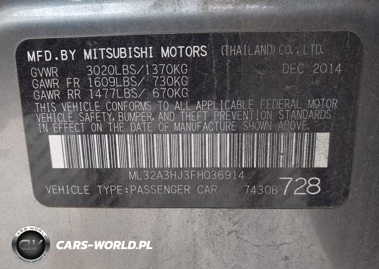 2015 Mitsubishi Mirage De-Rf VIN:ML32A3HJ3FH036914 - 9
