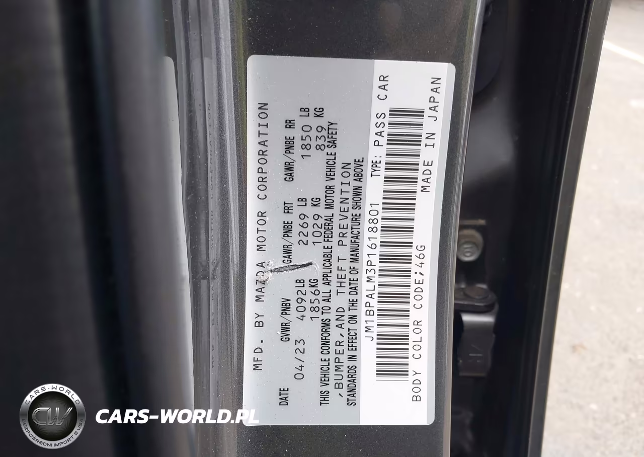 2023 Mazda 3 VIN:JM1BPALM3P1618801 - 9