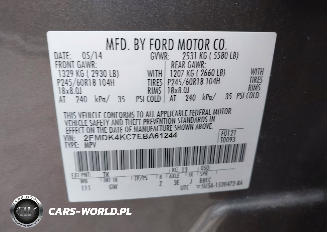 2014 Ford Edge Limited VIN:2FMDK4KC7EBA61244 - 9