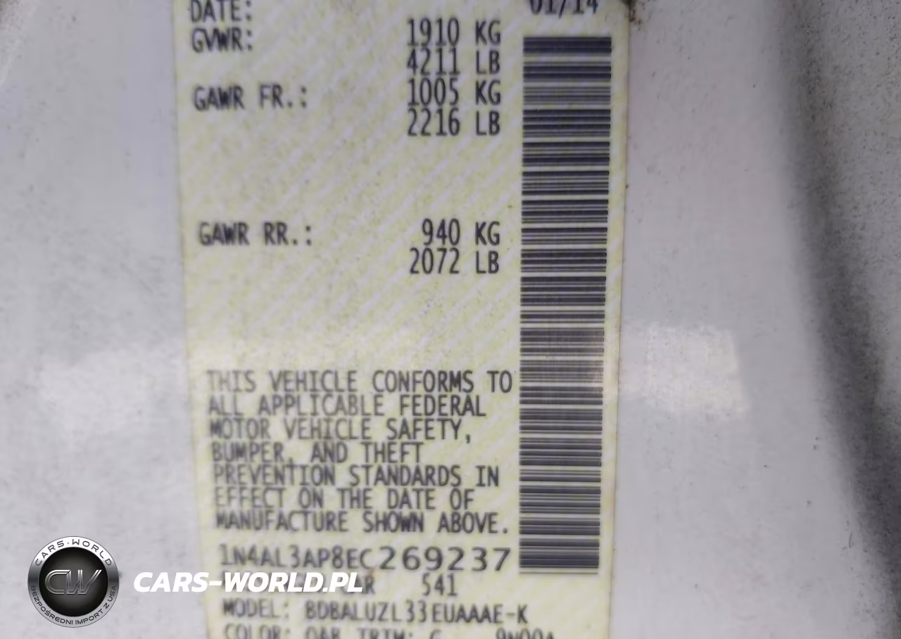 2014 Nissan Altima 2.5 Sv VIN:1N4AL3AP8EC269237 - 9