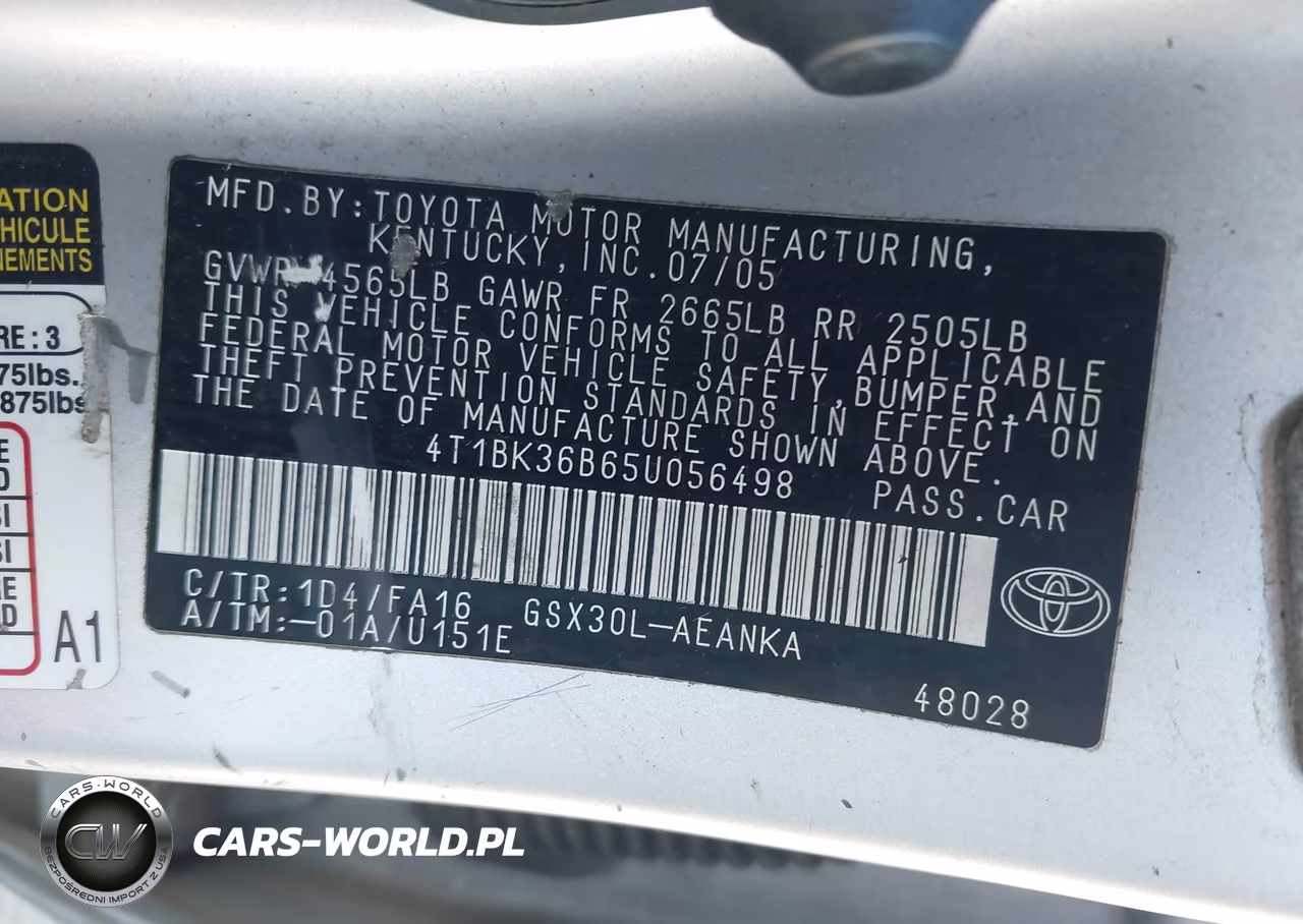 2005 Toyota Avalon Xl VIN:4T1BK36B65U056498 - 9