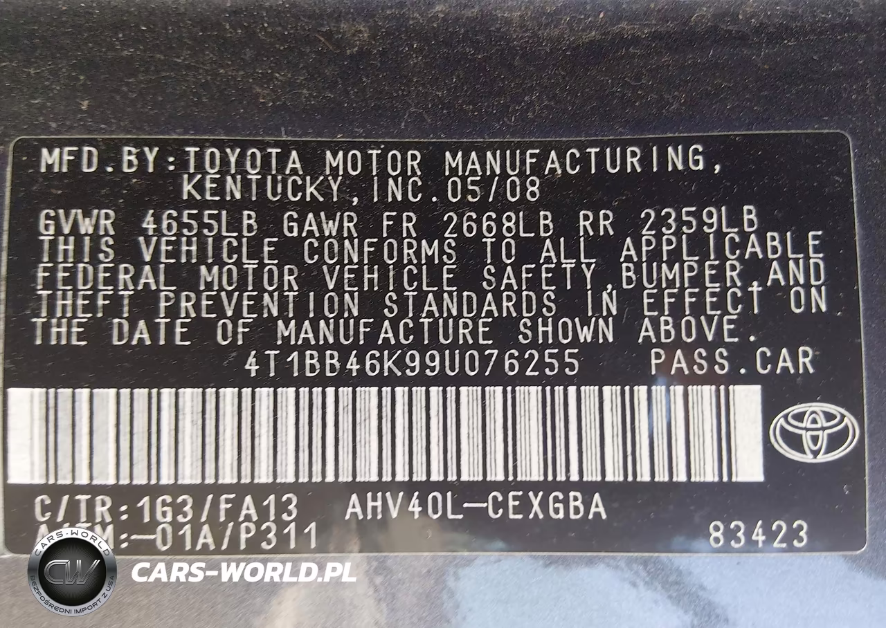 2009 Toyota Camry Hybrid VIN:4T1BB46K99U076255 - 9