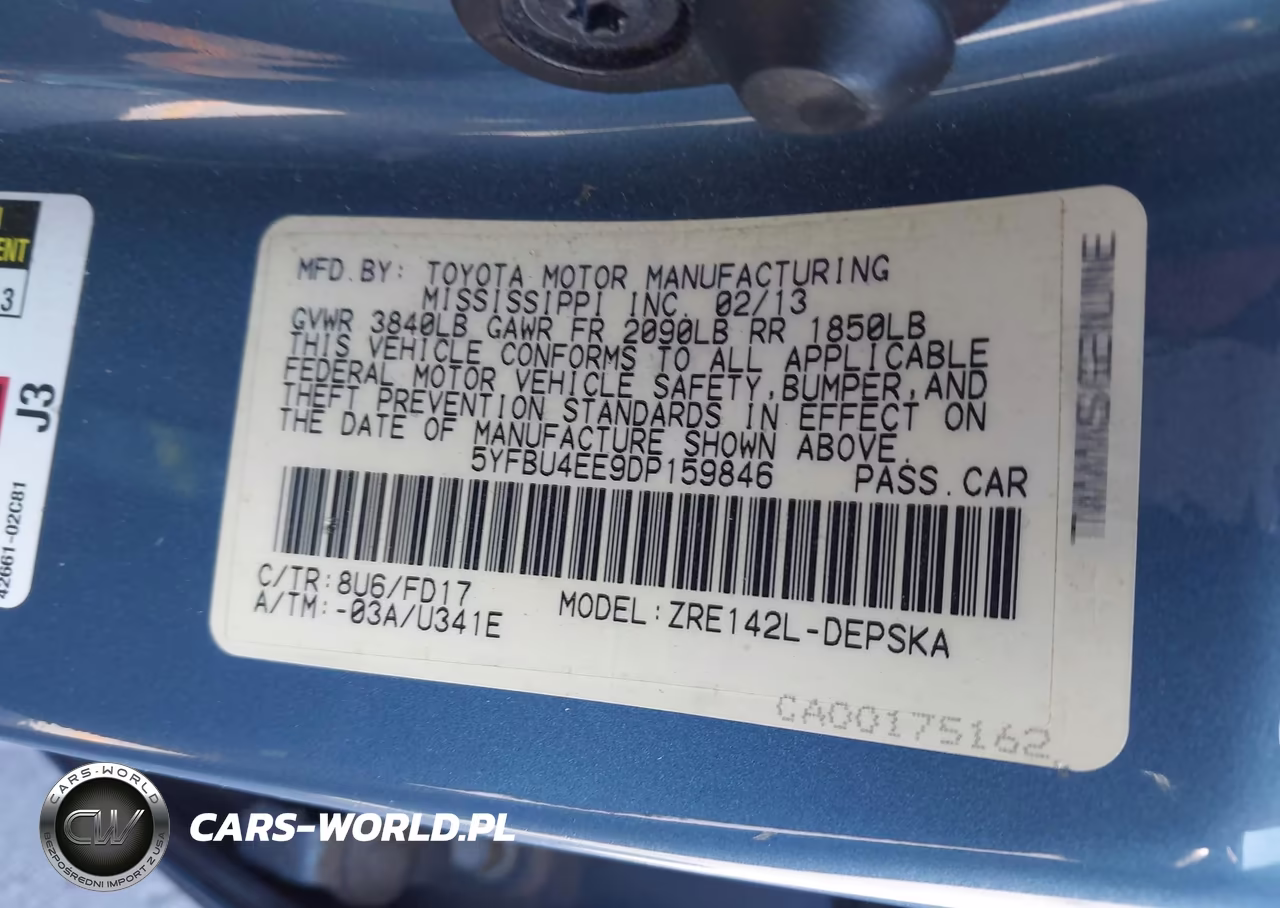 2013 Toyota Corolla S VIN:5YFBU4EE9DP159846 - 9