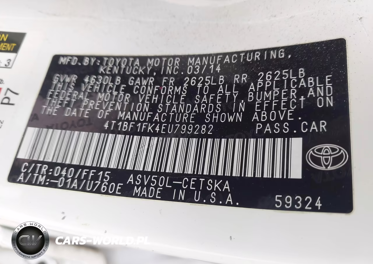 2014 Toyota Camry Se VIN:4T1BF1FK4EU799282 - 9