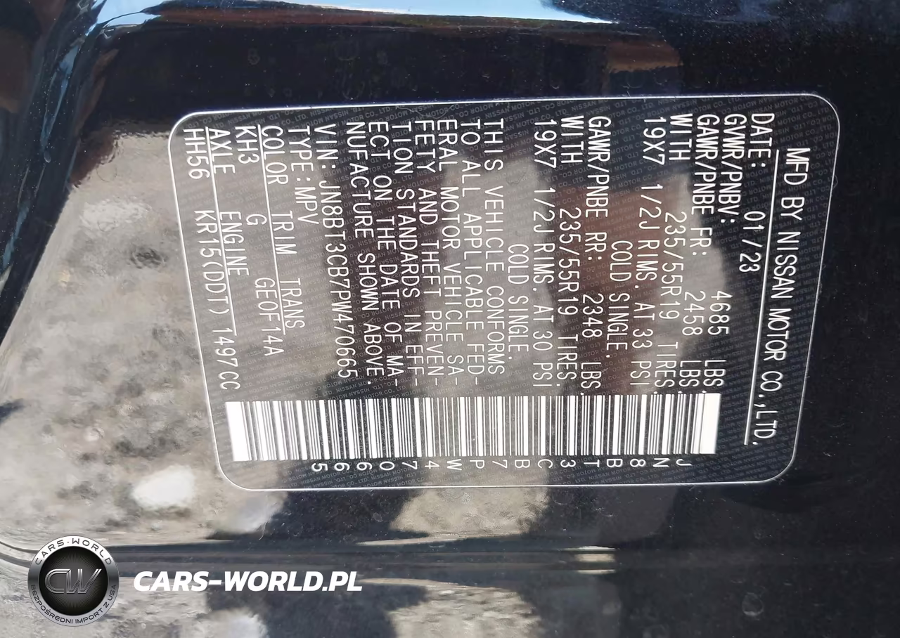2023 Nissan Rogue Sl Intelligent Awd VIN:JN8BT3CB7PW470665 - 9