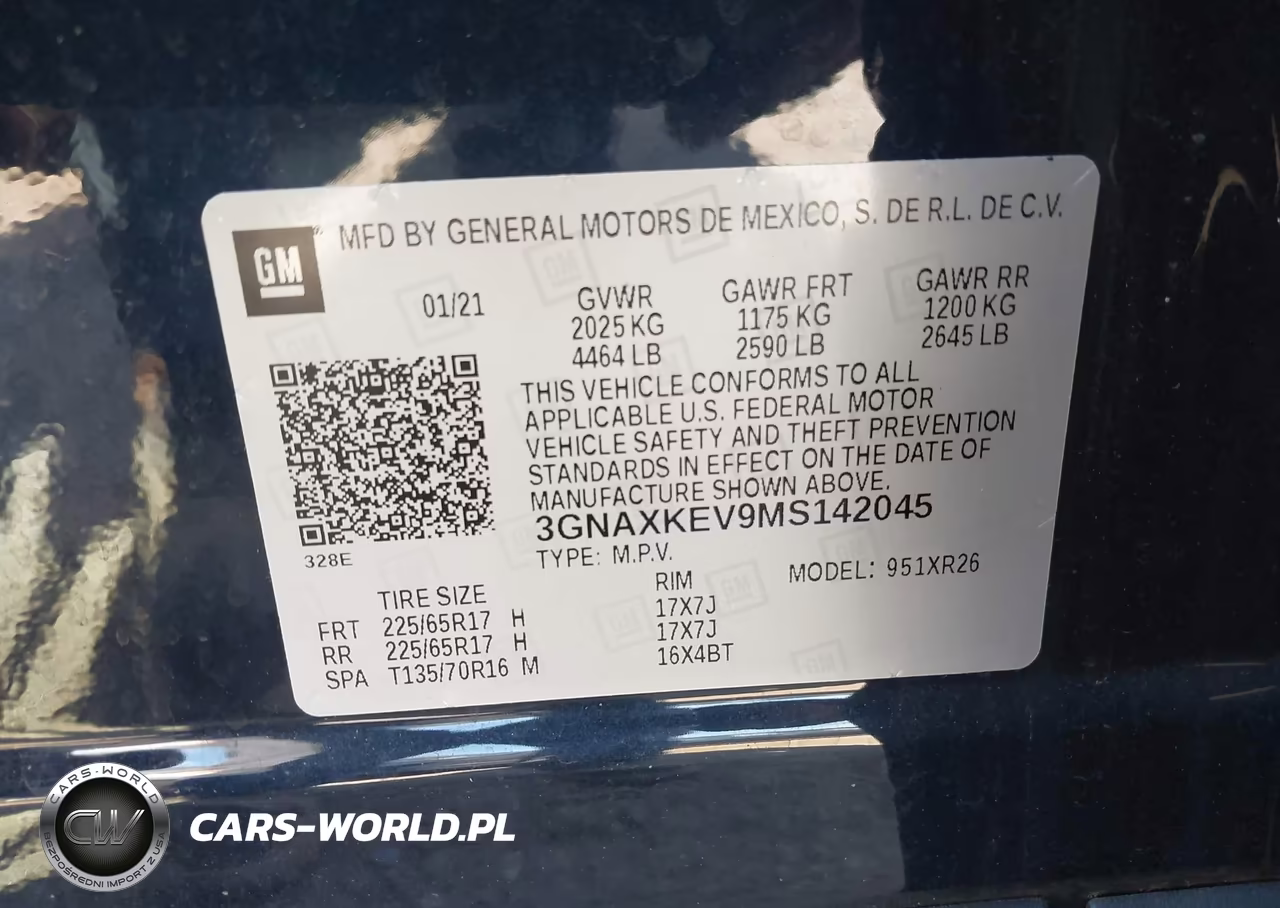 2021 Chevrolet Equinox Fwd Lt VIN:3GNAXKEV9MS142045 - 9