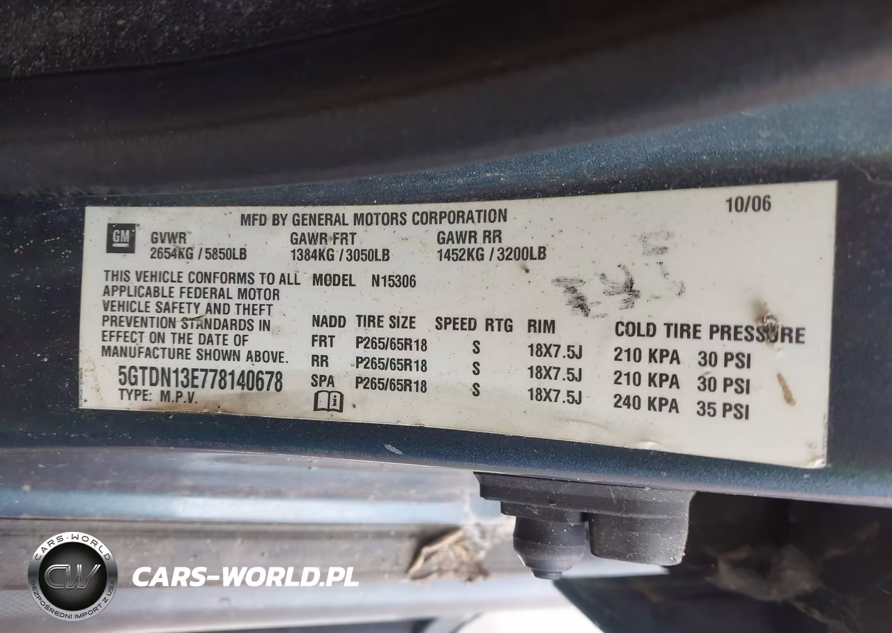 2007 Hummer H3 Suv VIN:5GTDN13E778140678 - 9