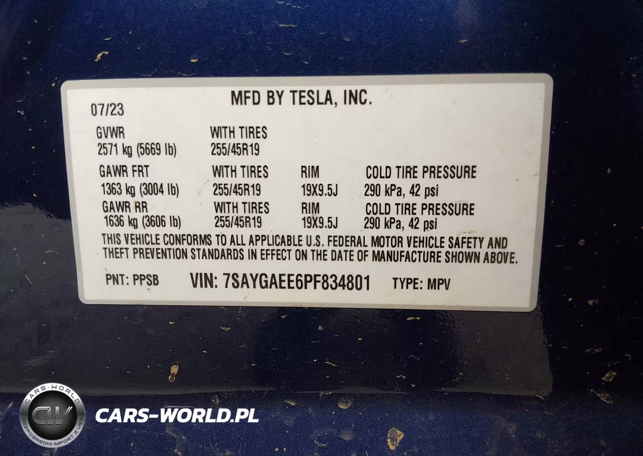 2023 Tesla Model Y Awd-Long Range Dual Motor All-Wheel Drive VIN:7SAYGAEE6PF834801 - 9