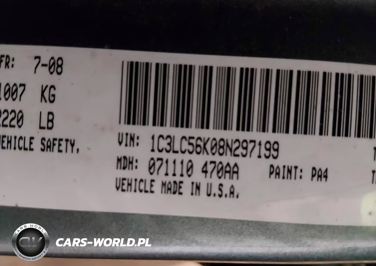 2008 Chrysler Sebring Touring VIN:1C3LC56K08N297199 - 9