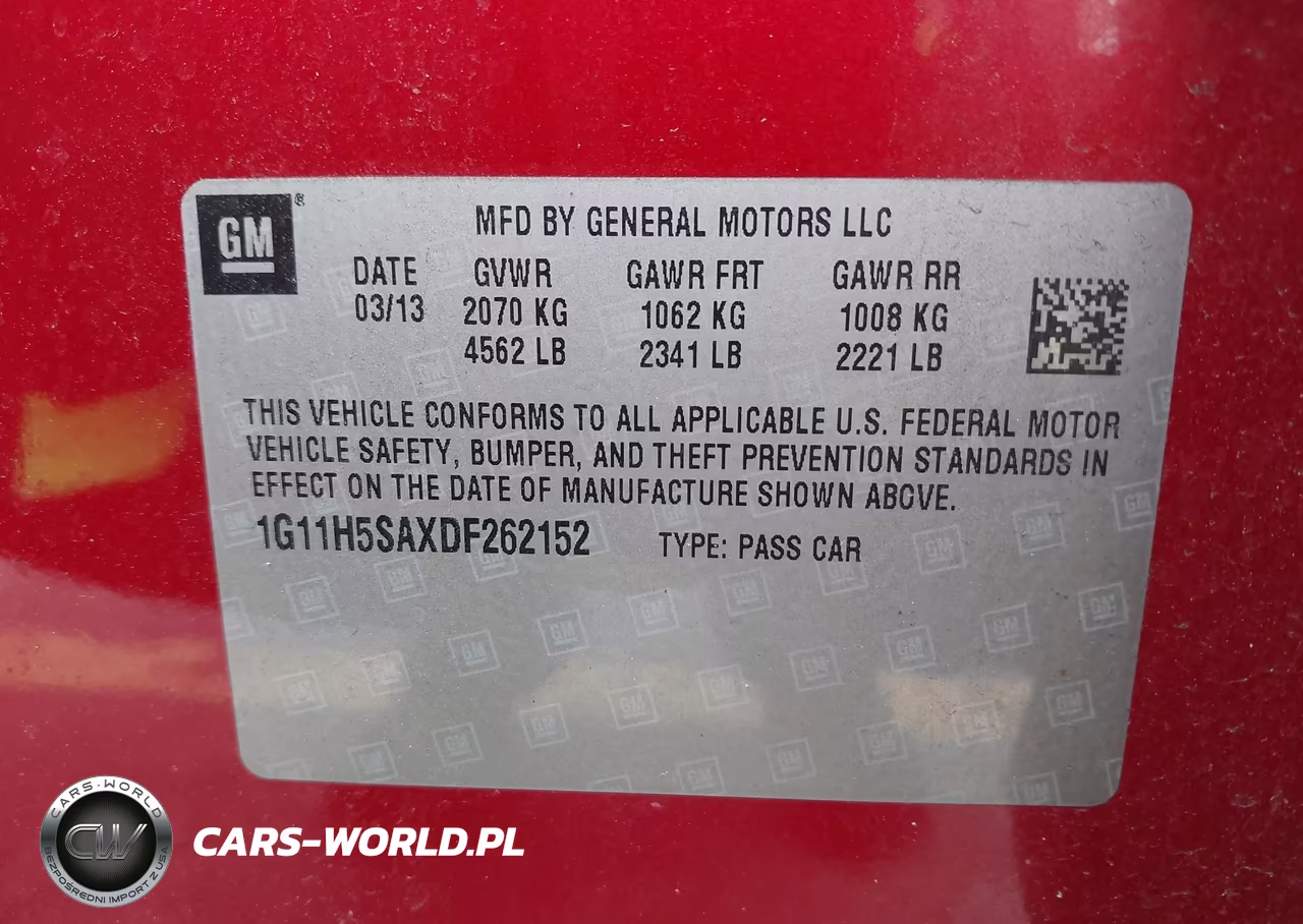 2013 Chevrolet Malibu 1Lz VIN:1G11H5SAXDF262152 - 9