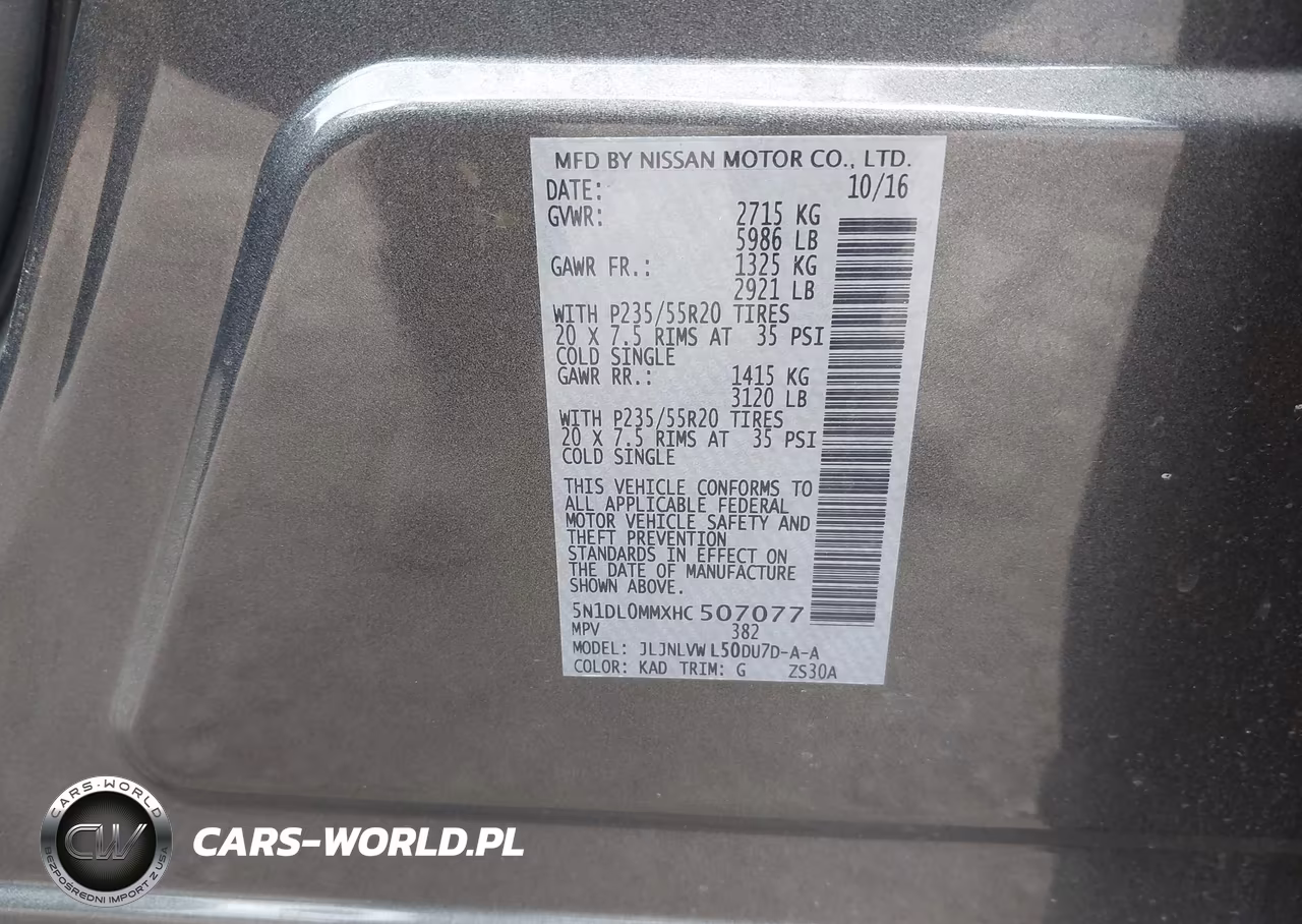 2017 Infiniti Qx60 VIN:5N1DL0MMXHC507077 - 9