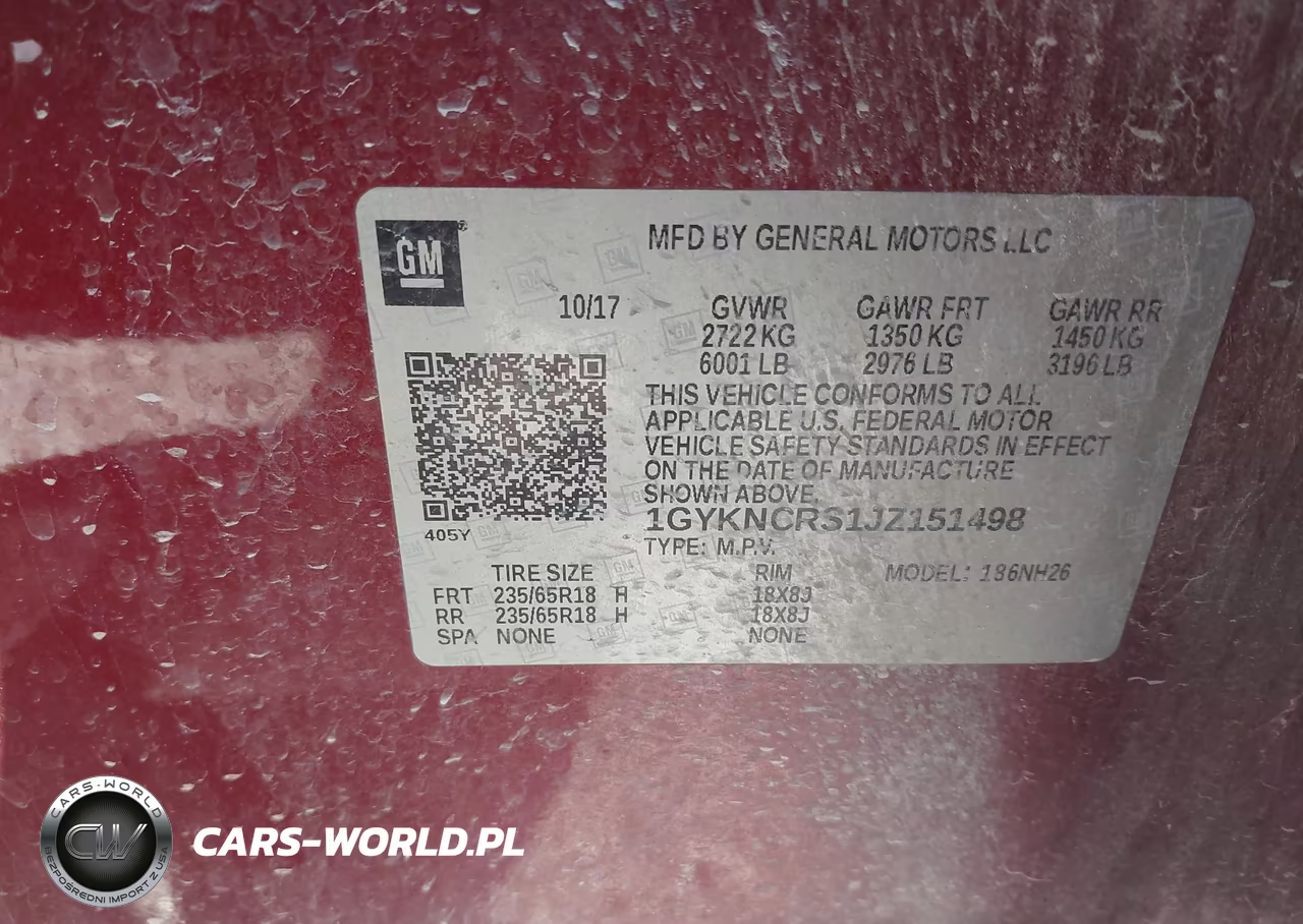 2018 Cadillac Xt5 Luxury VIN:1GYKNCRS1JZ151498 - 9