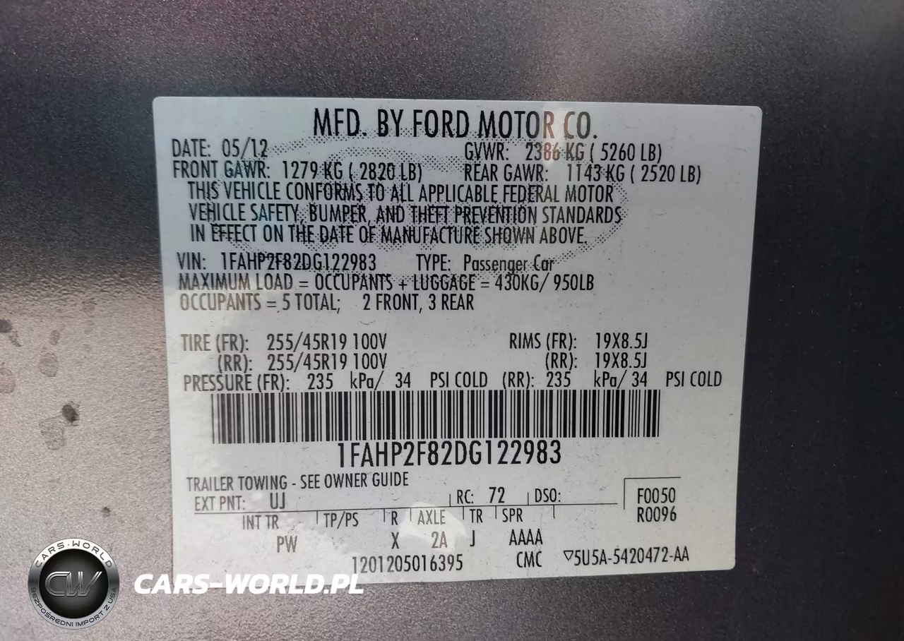 2013 Ford Taurus Limited VIN:1FAHP2F82DG122983 - 9
