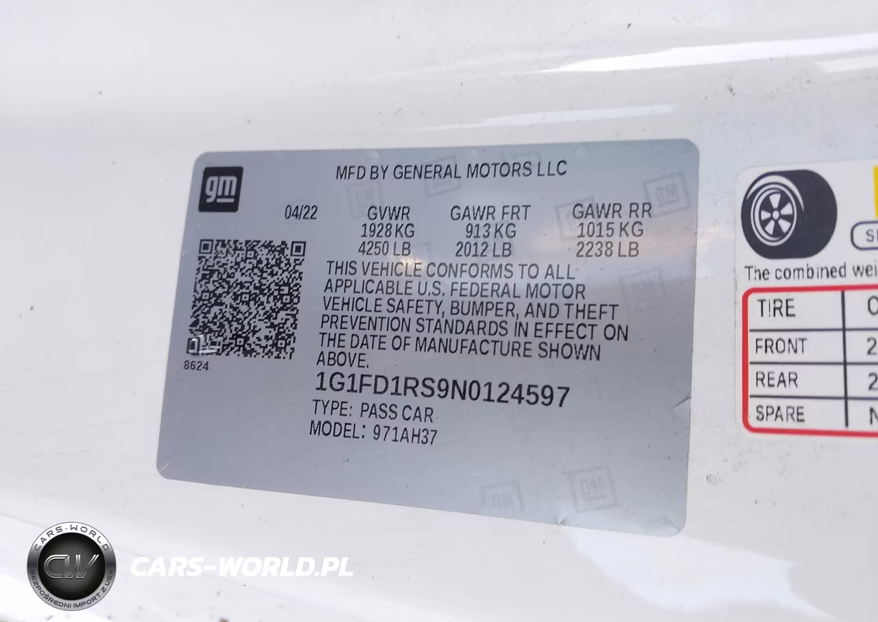 2022 Chevrolet Camaro Rwd 3Lt VIN:1G1FD1RS9N0124597 - 9