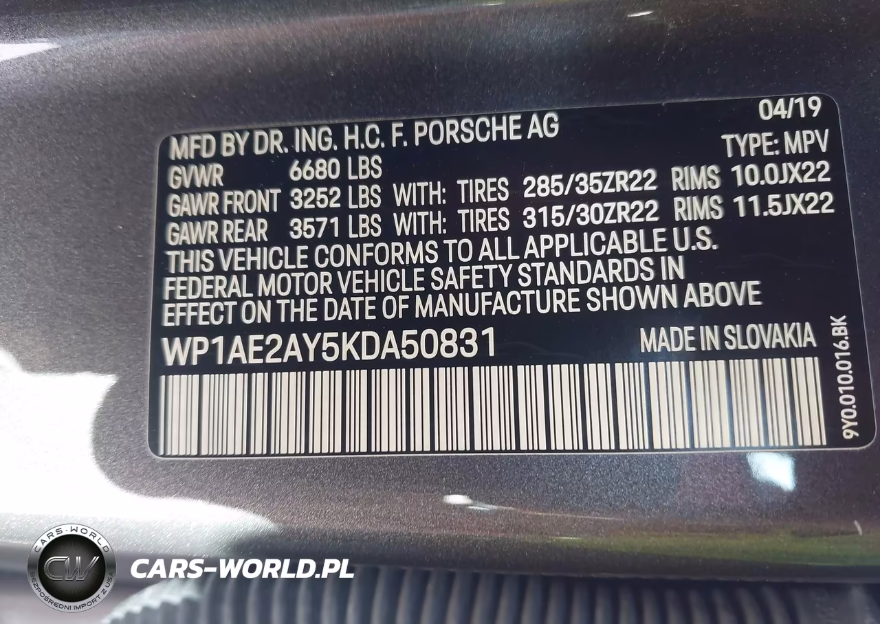 2019 Porsche Cayenne E-Hybrid VIN:WP1AE2AY5KDA50831 - 9