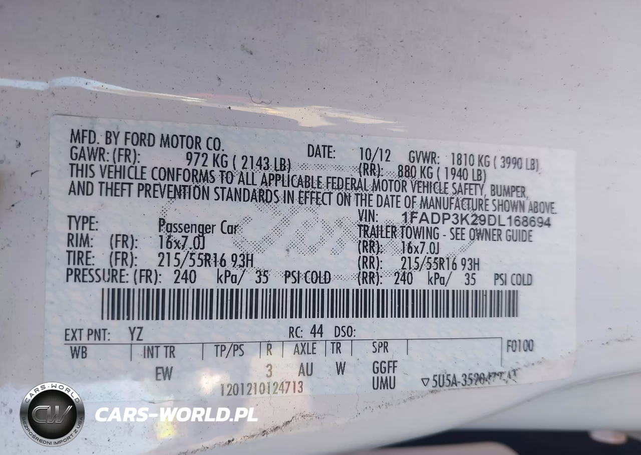 2013 Ford Focus Se VIN:1FADP3K29DL168694 - 9