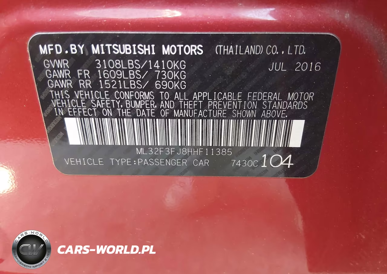 2017 Mitsubishi Mirage G4 Es VIN:ML32F3FJ8HHF11385 - 9