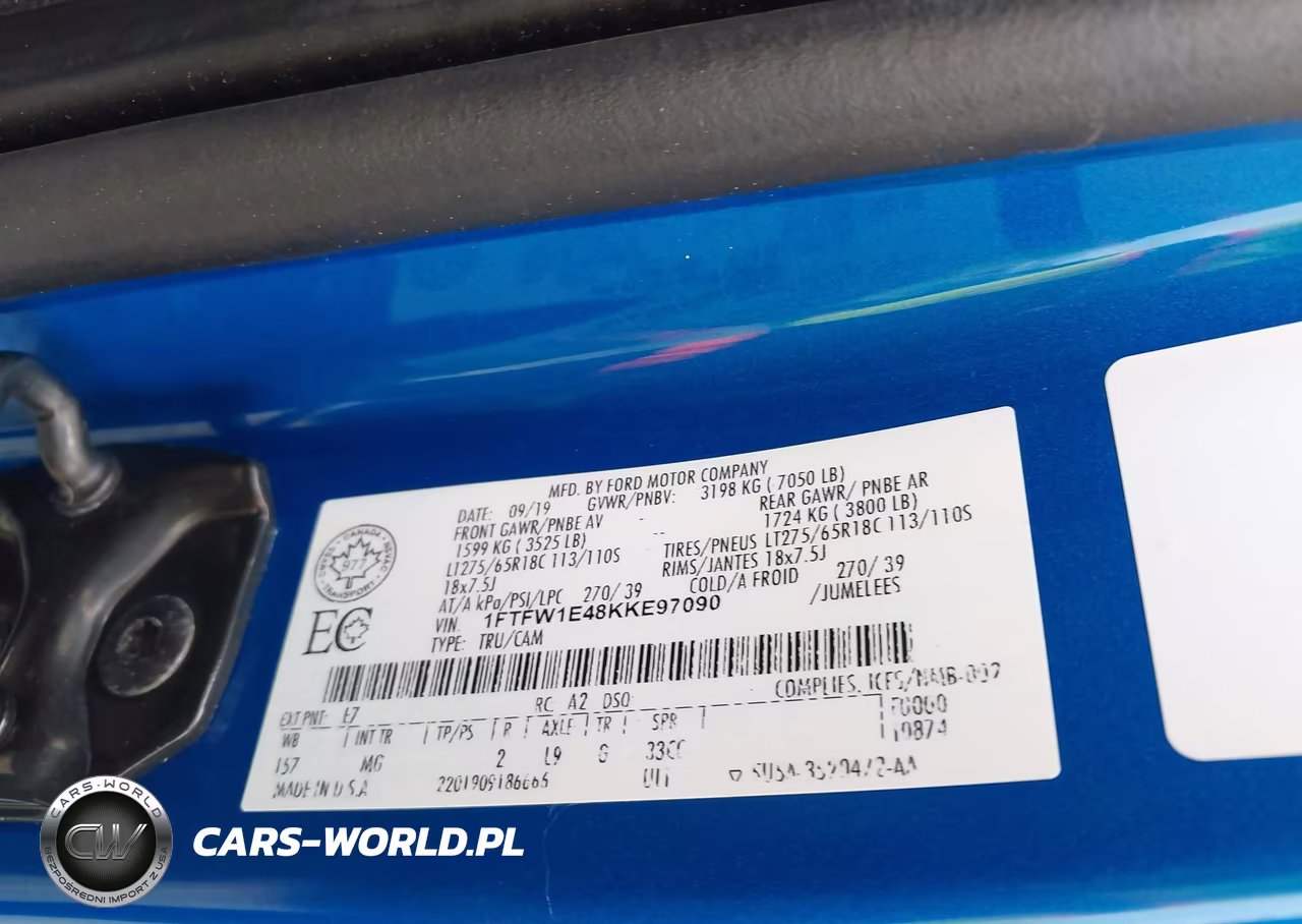 2019 Ford F-150 Xlt VIN:1FTFW1E48KKE97090 - 9