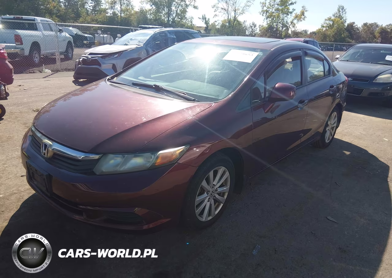 2012 Honda Civic Sdn Ex VIN:19XFB2F82CE092592 - 2