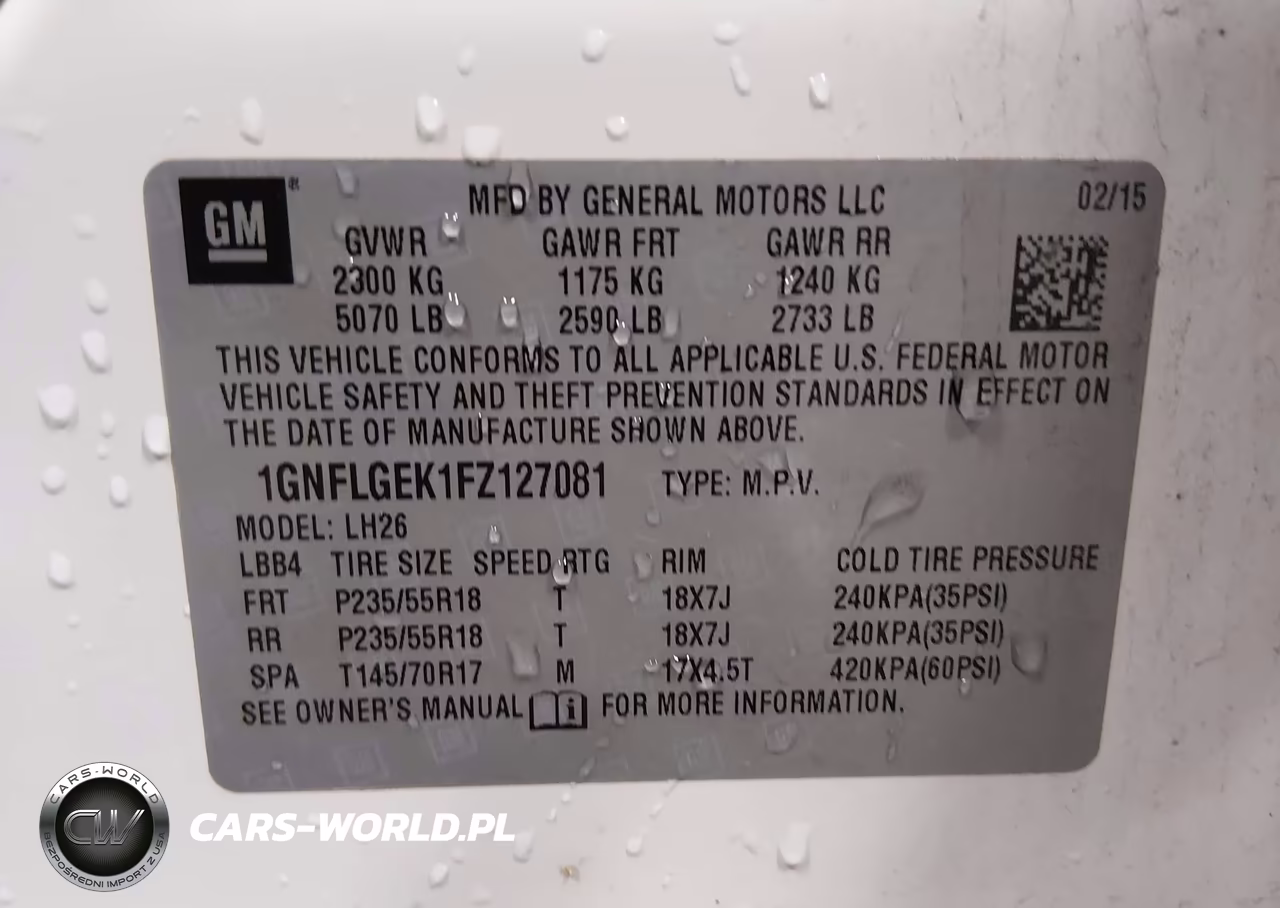 2015 Chevrolet Equinox 2Lt VIN:1GNFLGEK1FZ127081 - 9