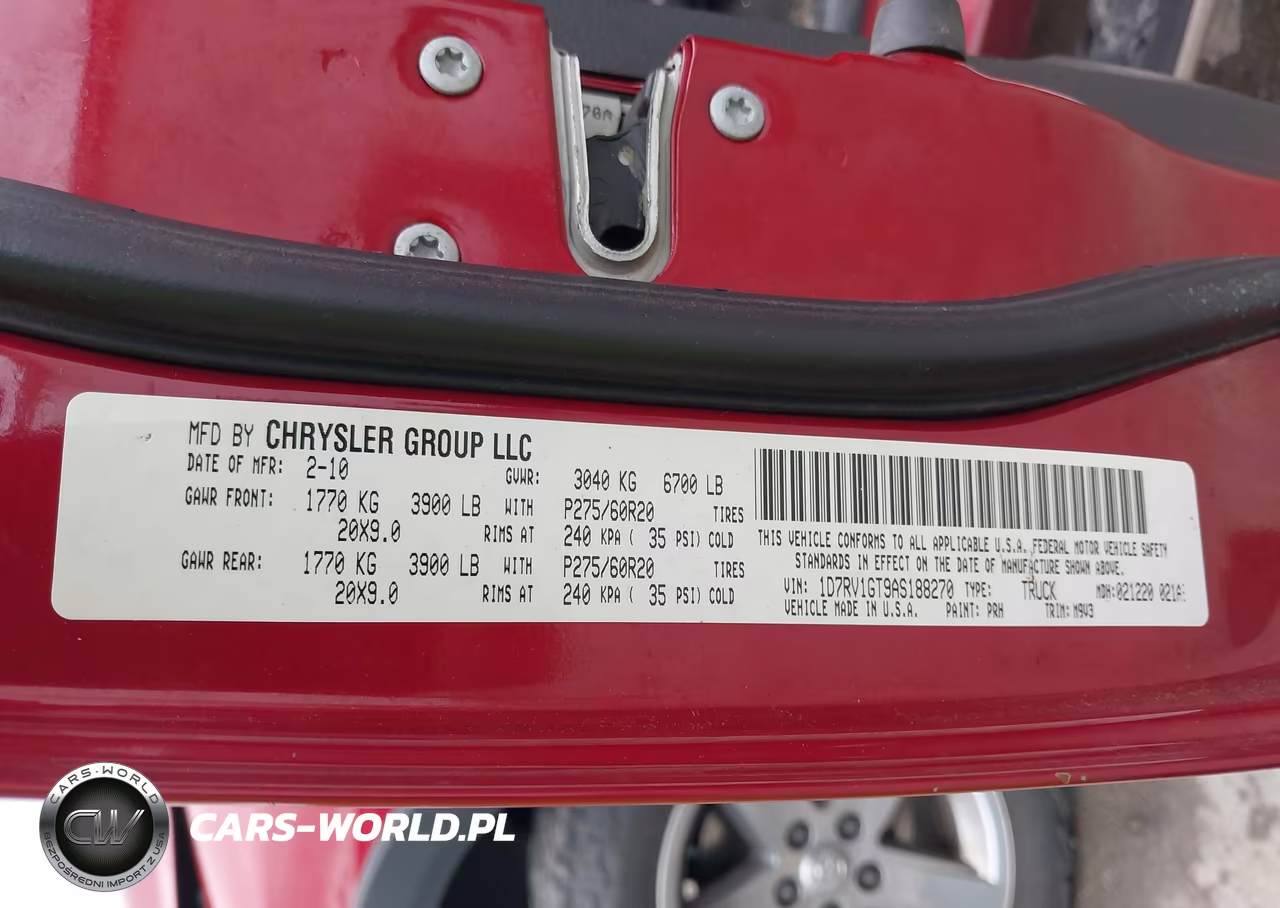 2010 Dodge Ram 1500 Slt-Sport-Trx VIN:1D7RV1GT9AS188270 - 9