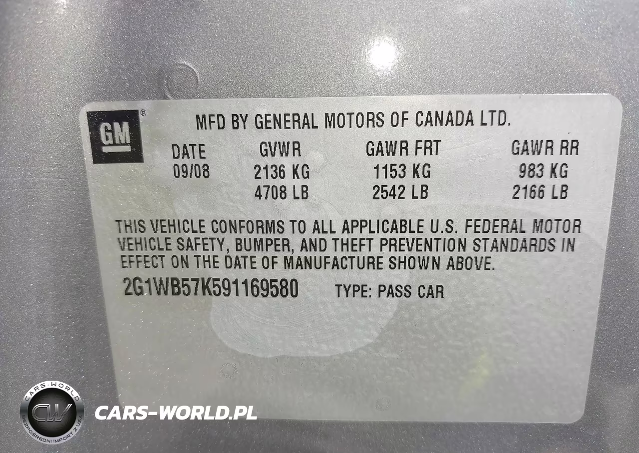 2009 Chevrolet Impala Ls VIN:2G1WB57K591169580 - 9
