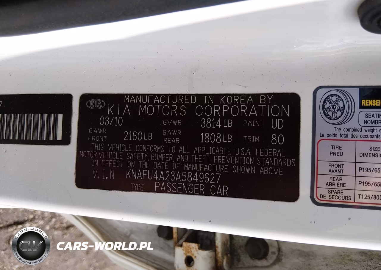 2010 Kia Forte Ex VIN:KNAFU4A23A5849627 - 9