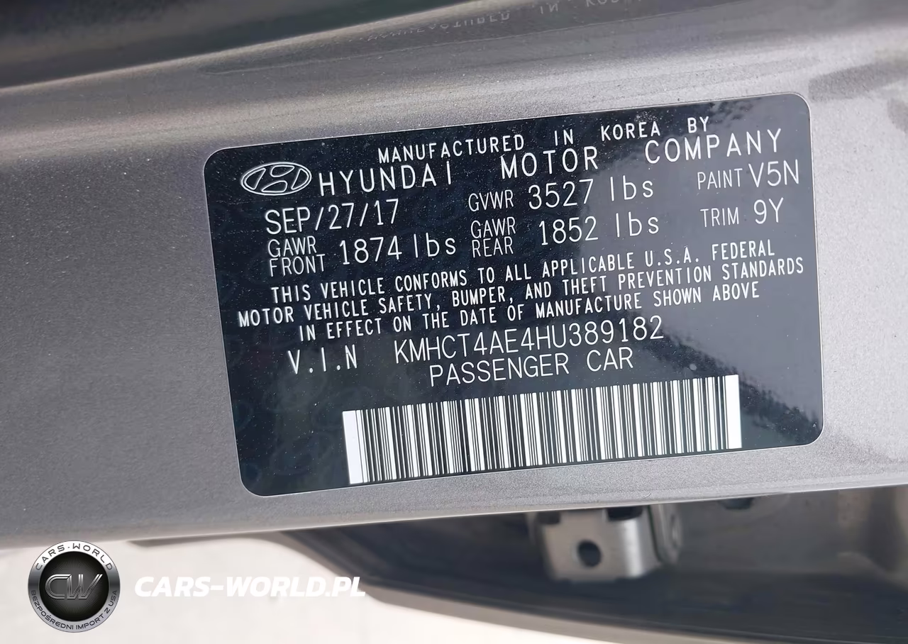2017 Hyundai Accent Se VIN:KMHCT4AE4HU389182 - 9
