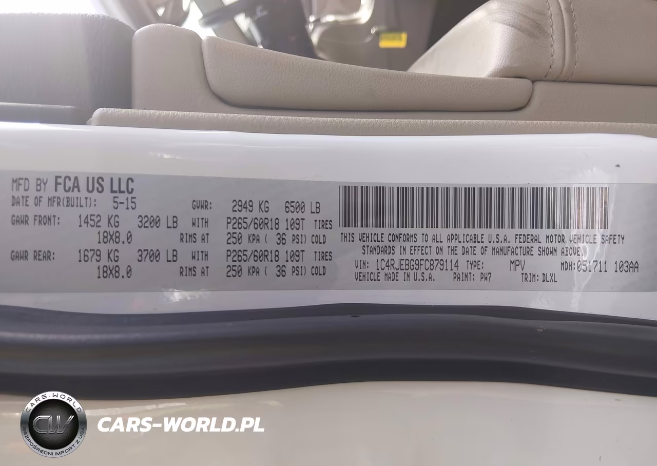 2015 Jeep Grand Cherokee Limited VIN:1C4RJEBG9FC879114 - 9